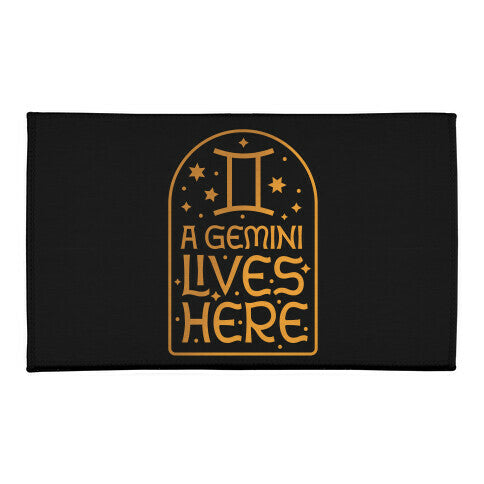 A Gemini Lives Here Welcome Mat