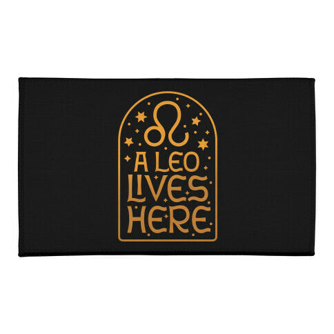 A Leo Lives Here Welcome Mat