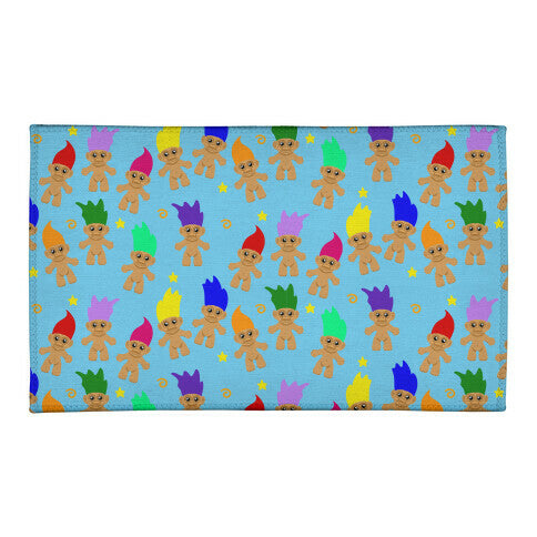 Rainbow Troll Pattern Welcome Mat