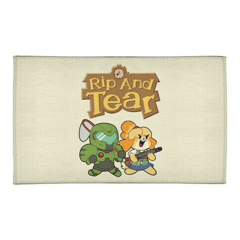 Rip And Tear Welcome Mat