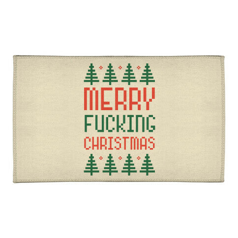 Merry Fucking Christmas Welcome Mat