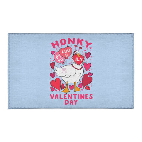 Honky Valentine's Day Welcome Mat