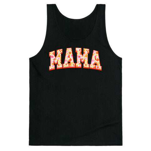 Floral Mama Text Tank Top