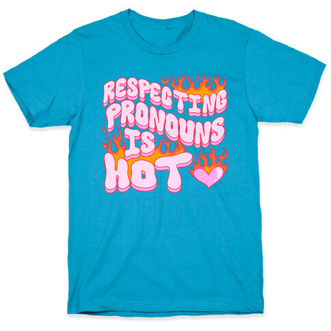 Respecting Pronouns Is Hot Unisex Triblend Tee