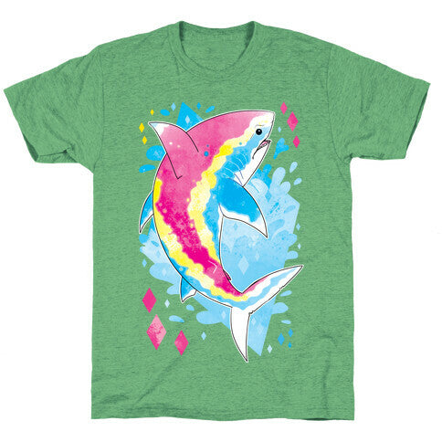 Pride Sharks: Pan Unisex Triblend Tee