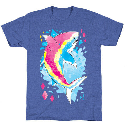 Pride Sharks: Pan Unisex Triblend Tee