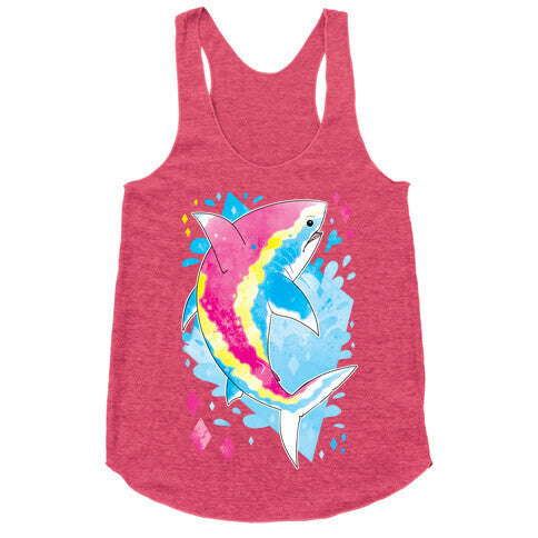 Pride Sharks: Pan Racerback Tank