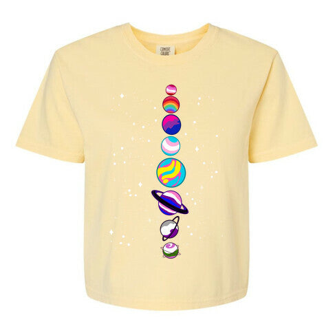 LGBTQ+ Planets Women's Comfort Colors Heavyweight Boxy Tee