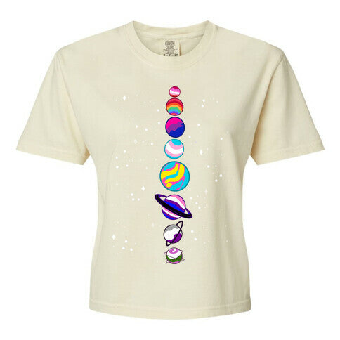 LGBTQ+ Planets Women's Comfort Colors Heavyweight Boxy Tee