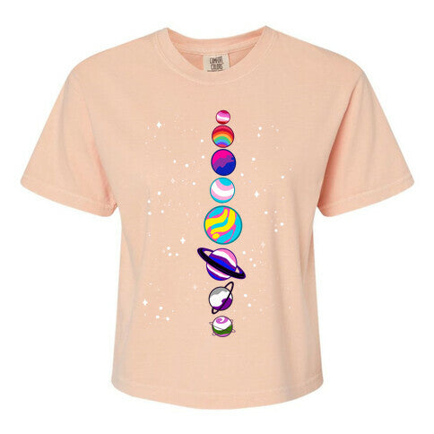 LGBTQ+ Planets Women's Comfort Colors Heavyweight Boxy Tee