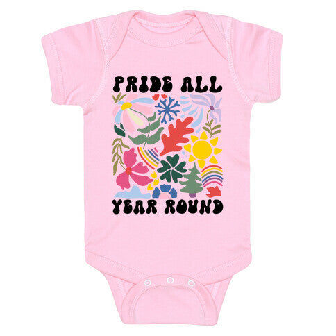 Pride All Year Round Abstract Florals Baby One-Piece