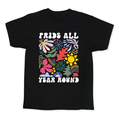 Pride All Year Round Abstract Florals Kids Tee