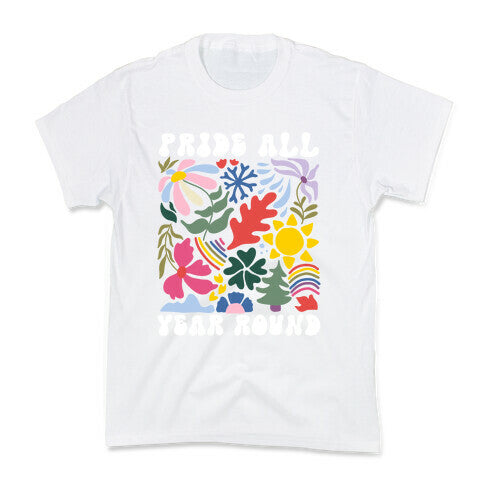 Pride All Year Round Abstract Florals Kids Tee