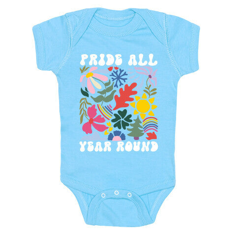 Pride All Year Round Abstract Florals Baby One-Piece