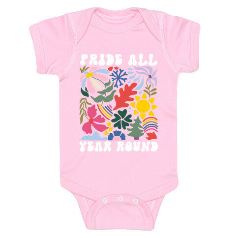Pride All Year Round Abstract Florals Baby One-Piece