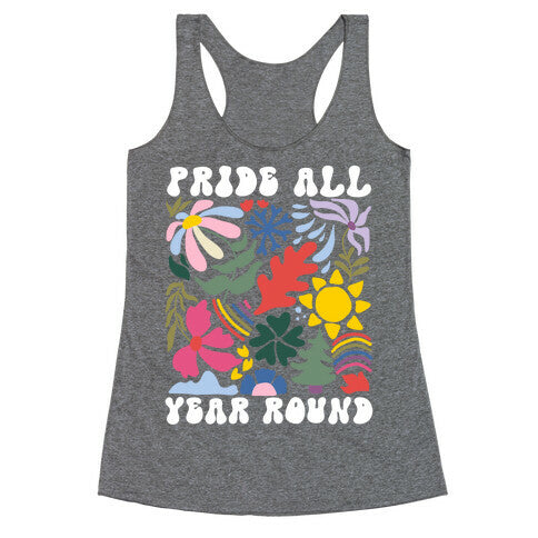 Pride All Year Round Abstract Florals Racerback Tank