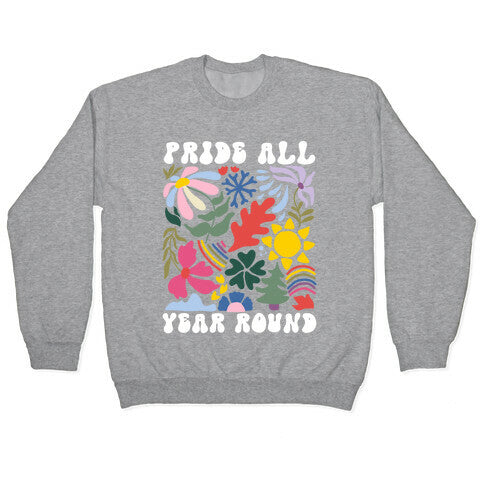 Pride All Year Round Abstract Florals Crewneck Sweatshirt