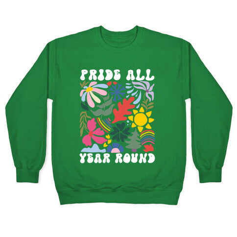 Pride All Year Round Abstract Florals Crewneck Sweatshirt