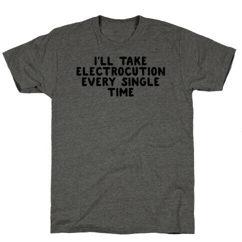Trump Sharks or Electrocution Speech Quote Unisex Triblend Tee