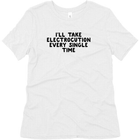 Trump Sharks or Electrocution Speech Quote Womens Triblend Tee