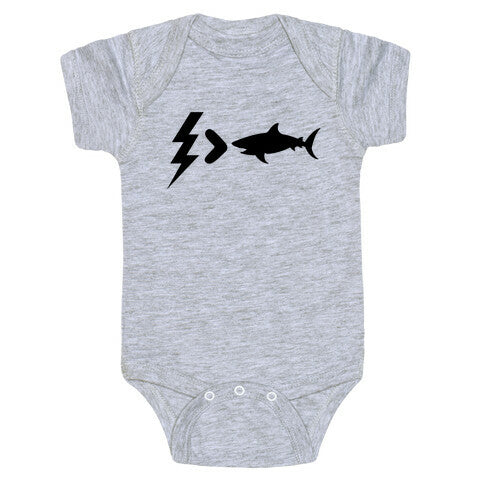 Electrocution Over Shark Trump Baby One-Piece