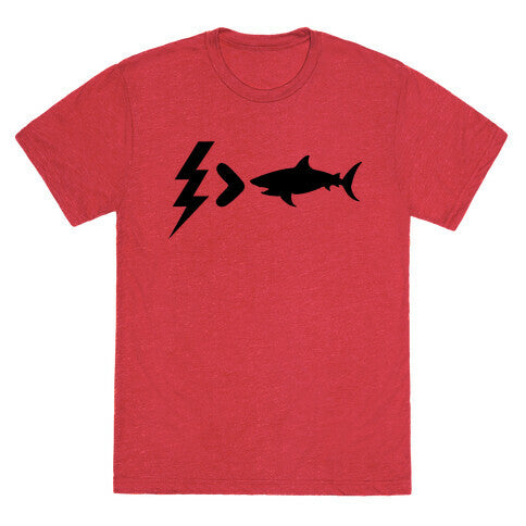Electrocution Over Shark Trump Unisex Triblend Tee
