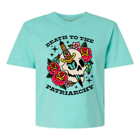 Death to The Patriarchy Women's Comfort Colors Heavyweight Boxy Tee