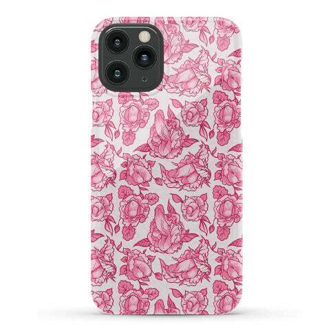 Floral Penis Pattern Pink Phone Case