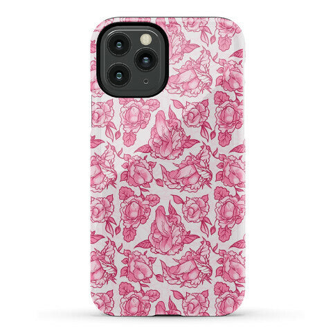 Floral Penis Pattern Pink Phone Case