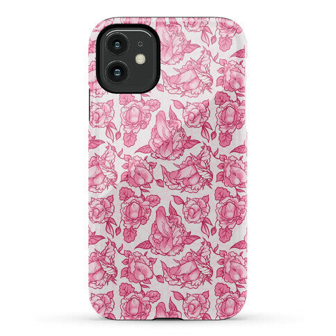 Floral Penis Pattern Pink Phone Case