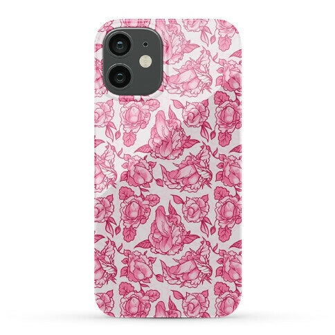 Floral Penis Pattern Pink Phone Case