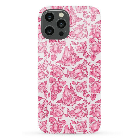 Floral Penis Pattern Pink Phone Case