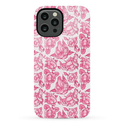 Floral Penis Pattern Pink Phone Case