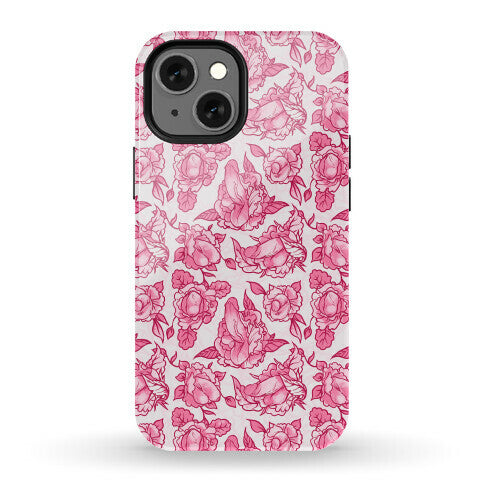 Floral Penis Pattern Pink Phone Case