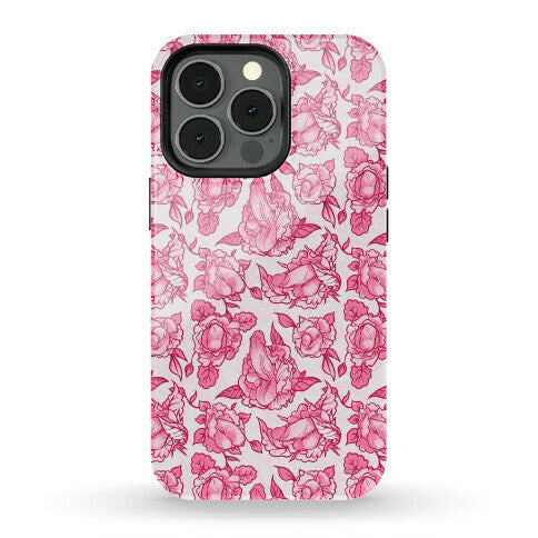 Floral Penis Pattern Pink Phone Case