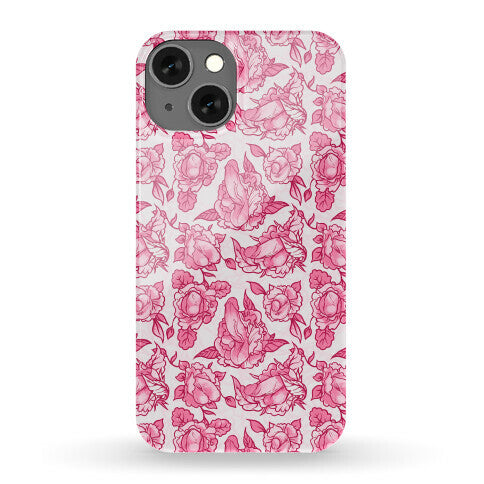 Floral Penis Pattern Pink Phone Case