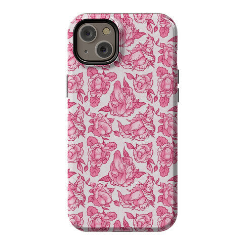 Floral Penis Pattern Pink Phone Case