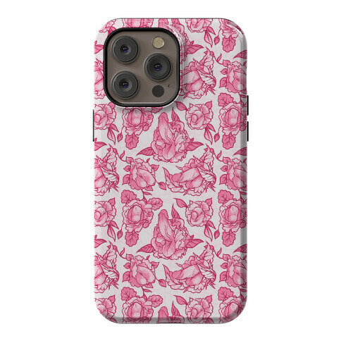 Floral Penis Pattern Pink Phone Case