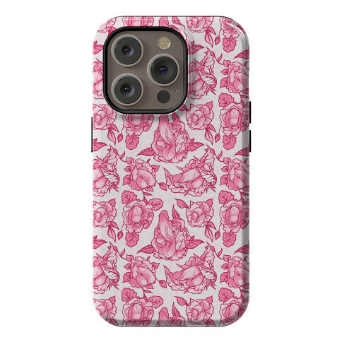 Floral Penis Pattern Pink Phone Case