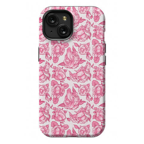 Floral Penis Pattern Pink Phone Case