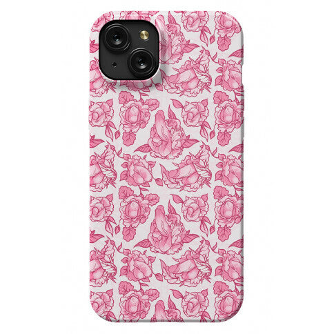 Floral Penis Pattern Pink Phone Case