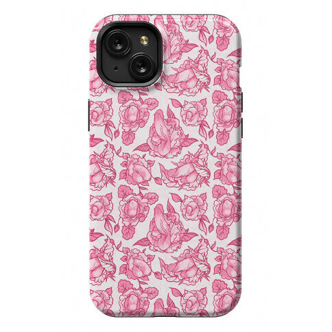 Floral Penis Pattern Pink Phone Case