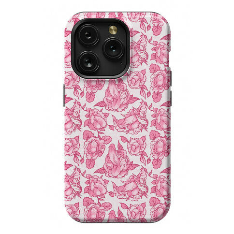 Floral Penis Pattern Pink Phone Case