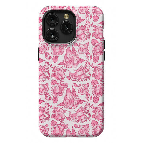 Floral Penis Pattern Pink Phone Case