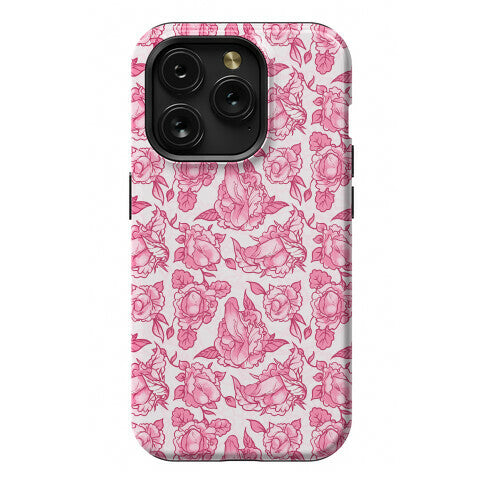 Floral Penis Pattern Pink Phone Case