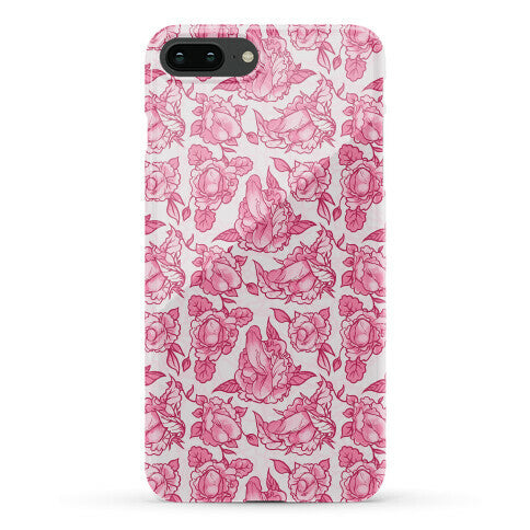 Floral Penis Pattern Pink Phone Case