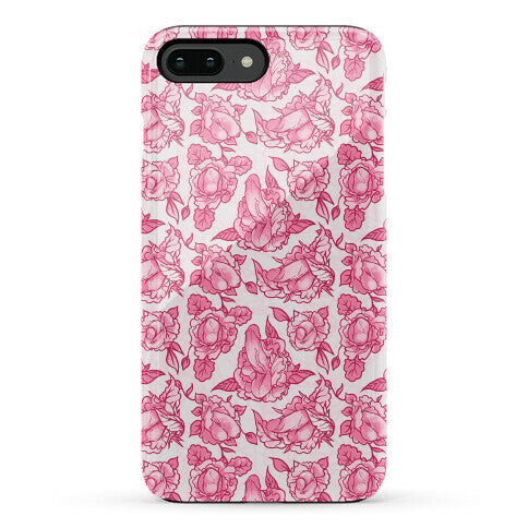 Floral Penis Pattern Pink Phone Case