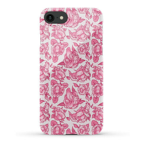 Floral Penis Pattern Pink Phone Case