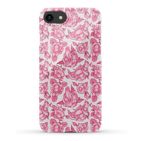 Floral Penis Pattern Pink Phone Case