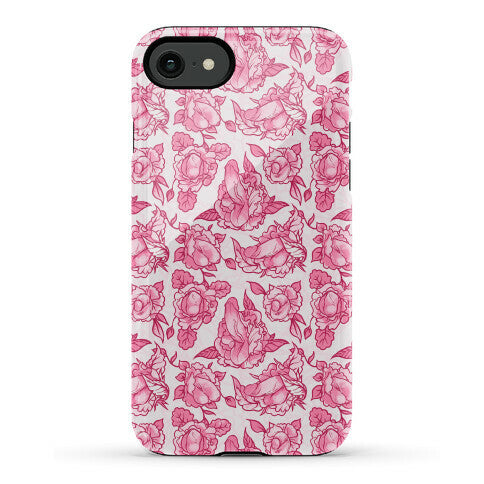 Floral Penis Pattern Pink Phone Case